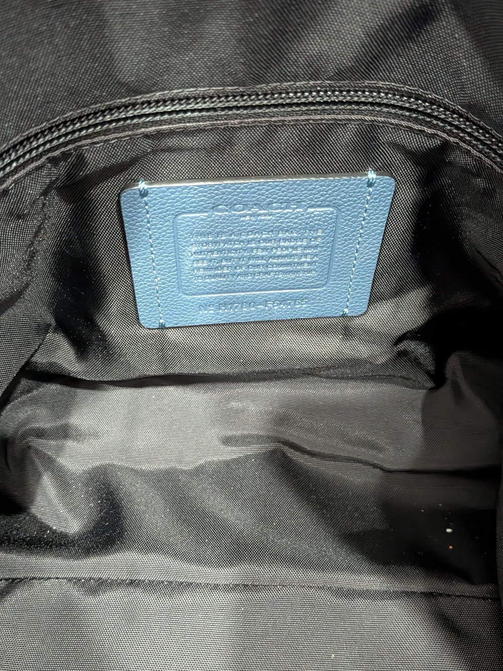 Coach Navy Leather Carryall